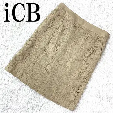 iCB 아이씨비 전체 레이스 스커트 베이지 11 B372