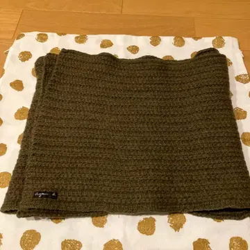 [ agnes b ] [ 애니에스 베이 ] 올리브 그린 니트 머플러