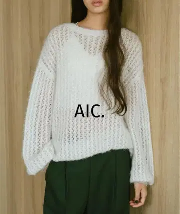 [미사용 새상품] 아이시 시스루 짜임 샤이니 오버사이즈 니트 택 포함