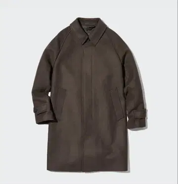 유니클로 남성용 코트 브라운 카키