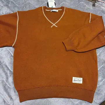 로데오 크라운즈 브라운 오렌지 V넥 니트 프리 택 포함 새상품