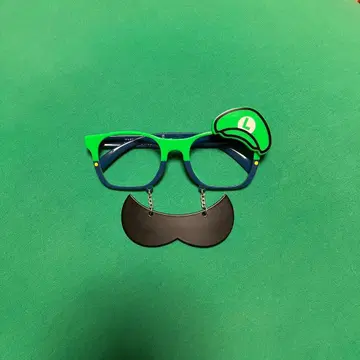 루이지 안경과 콧수염 세트