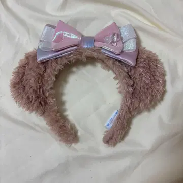 셰리메이 20주년 귀 달린 머리띠 베이지 핑크 리본