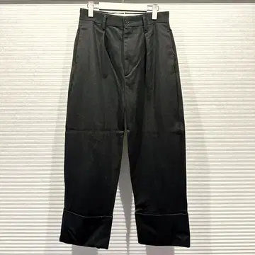 H BEAUTY&YOUTH 블랙 와이드 팬츠