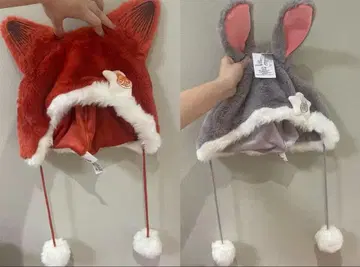 상하이 디즈니 한정판 주토피아 닉 주디 팬캡 모자 2개