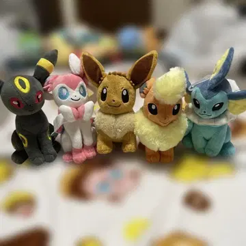 포켓몬 이브이 블래키 니피아 부스터 샤워즈 봉제 인형