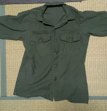 70s 유틸리티 셔츠 OG 107 올리브 그린