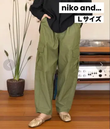 niko and - 백새틴 카고 팬츠 L 사이즈
