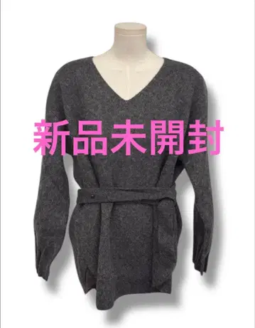 ways will 소매 플리츠 니트 벨트 포함