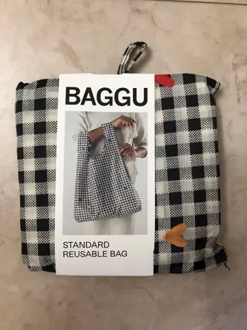 baggu 깅엄 하트 스탠다드 미사용 새상품