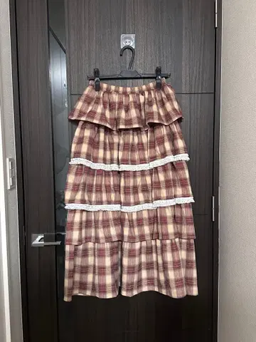 merry jenny 티어드 티어드 체크 스커트