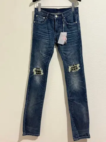 no E mosen 스키니 데님 데미지 가공