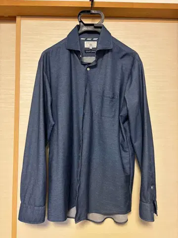 오리히카 GARAGE SMART JERSEY 긴팔 셔츠 L 다크 블루