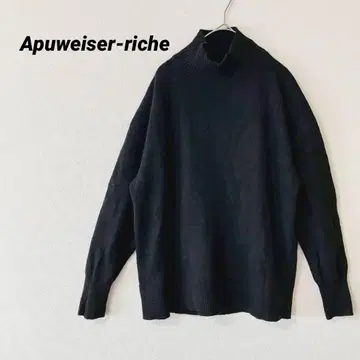 아푸와이저 리셰 터틀넥 블랙 긴팔 니트 심플 M