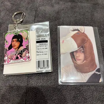 INI 팝업 아크릴 키링 트레이딩 카드 이케자키 리히토 2점 세트