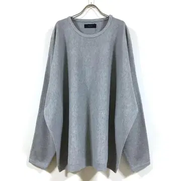 새상품 돌먼 슬리브 루즈 니트 스웨터 남성용 라이트 그레이 M