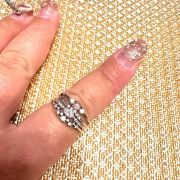 실버 컬러 4연 반지