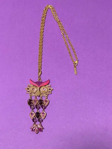 ANNA SUI 올빼미 모티브 목걸이