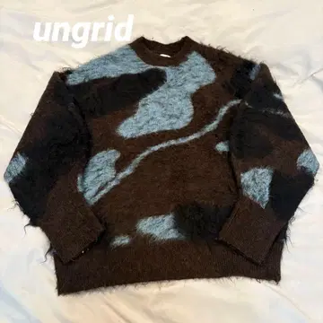 ungrid 샤기 자카드 니트