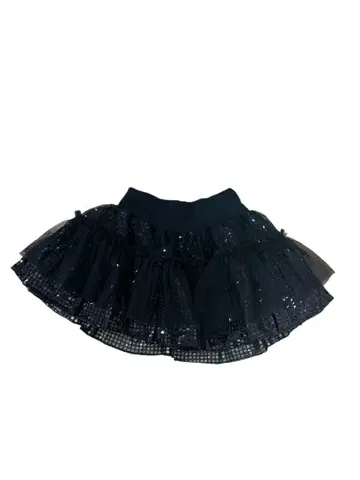 미니 스커트 플레어 레이스 블랙 택 포함