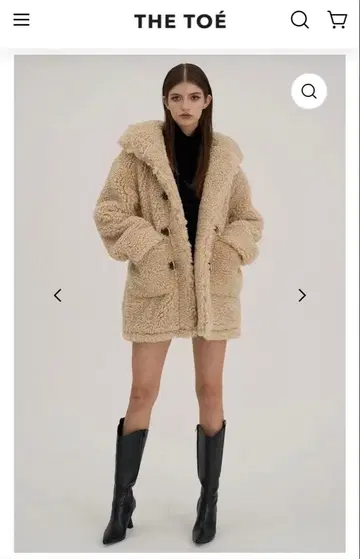 THE TOE 트라팔가 보아 코트 베이지