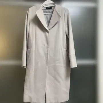 S/ash E 체스터 롱 코트 여성용 그레이지 울 100%