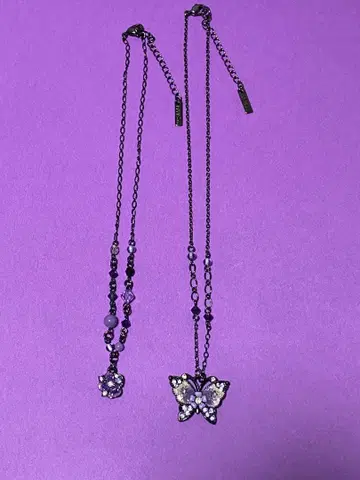 ANNA SUI 2단 목걸이 나비