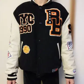 NYC/BROOKLYN 바시티 자켓 1990