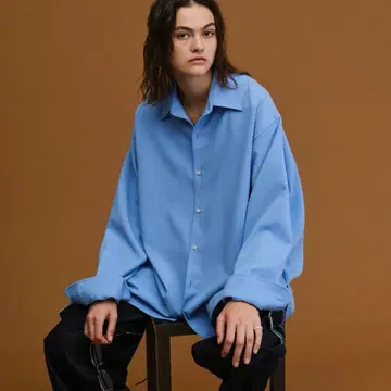 soerte 오버 사이즈 롱 슬리브 셔츠 사이즈 2