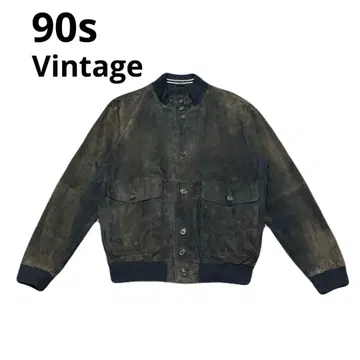 90s 빈티지 스웨이드 블루종 스윙탑 /MABRUN