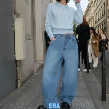 ERA 폴로 스웨터 니트 블루 스카이블루 한국 VISUALAID