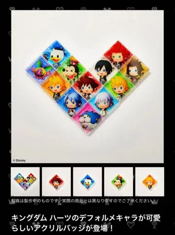 킹덤하츠 멜로디 오브 메모리 아크릴 배지 컬렉션 12개 BOX