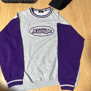 XLARGE 그레이 퍼플 트레이닝복