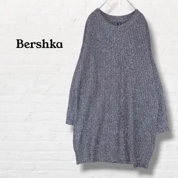 버쉬카 로우 게이지 라메 니트 원피스 튜닉 [ M~L ] 실버 그레이