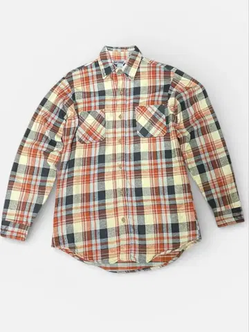 고배색 80s USA제 빅맥 플란넬 셔츠 블록 체크 헤비 플란넬