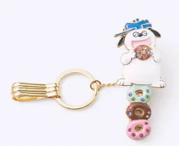 미사용 쓰리캐럿 백키 클립 도넛과 올라프 컬러풀 골드