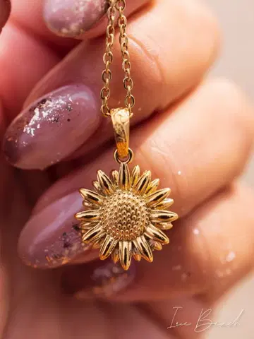 일리 비치 해바라기 펜던트 목걸이