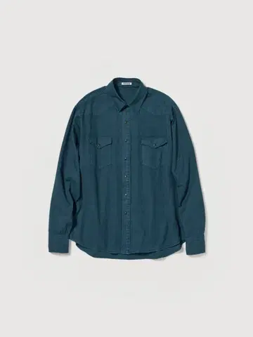 25SS Auralee Product DYED 개버딘 웨스턴 셔츠