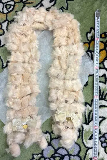 미사용 핑크 캔디 복슬복슬 머플러 초레어