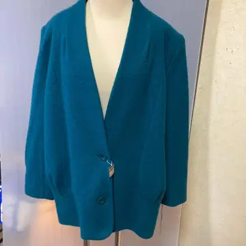 새상품급 택 포함 터콰이즈 울 혼방 자켓 11호