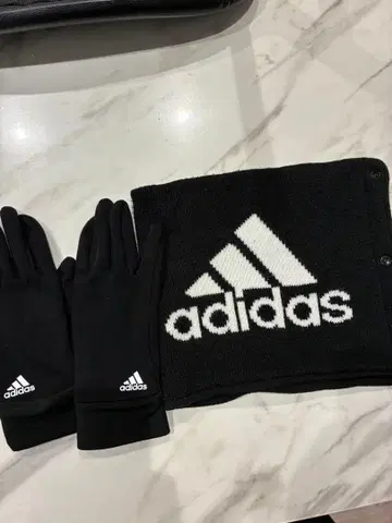 adidas 장갑과 넥워머 세트 블랙 남성용