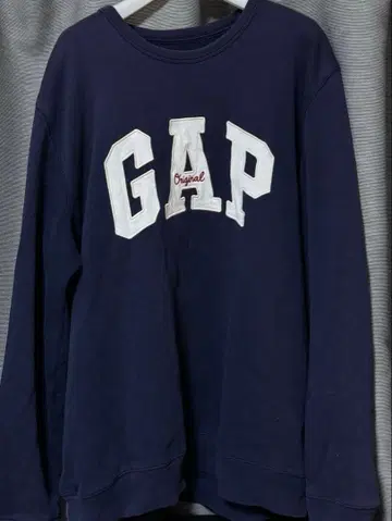 GAP 네이비 로고 맨투맨 XL
