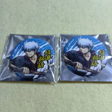 은혼 와시풍 캔뱃지 사카타 긴토키 2개 세트 캐릭터 팝 스토어