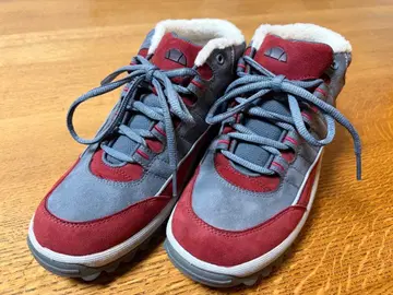 새상품급 스노우 부츠 그레이/레드 하이컷 부츠 Ellesse 엘레쎄