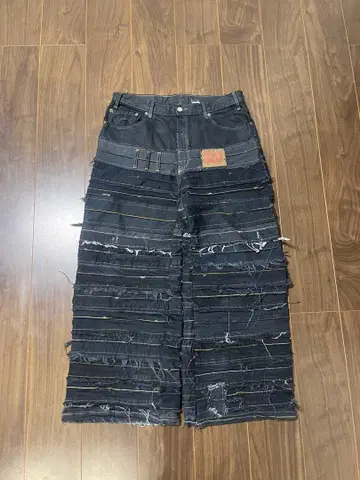 [연초 한정판] 초레어 y2k 초와이드 배기 데님 리메이크 데님