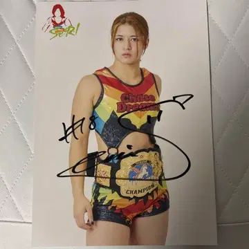 마리골드 여자 프로레슬링 야마오카 세이렌 벨트 친필 사인 포트레이트