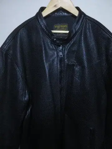 VANSON 싱글 라이더스 자켓 XXL 펀칭 가죽