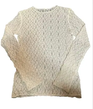 미사용 라 부티크 봉봉 레이스 상의 화이트 흰색 F