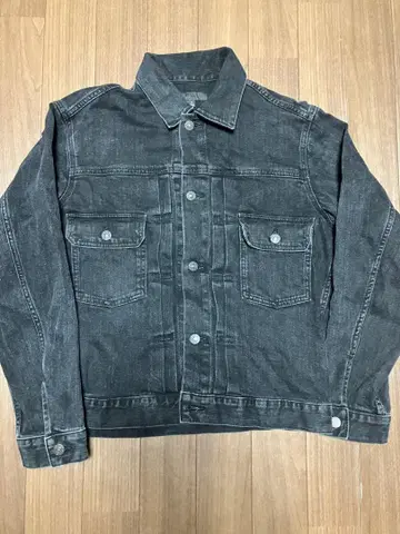 유니클로 데님 자켓 M 사이즈 블랙