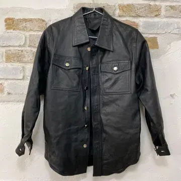 천연 가죽 별주 오더 가죽 셔츠 L